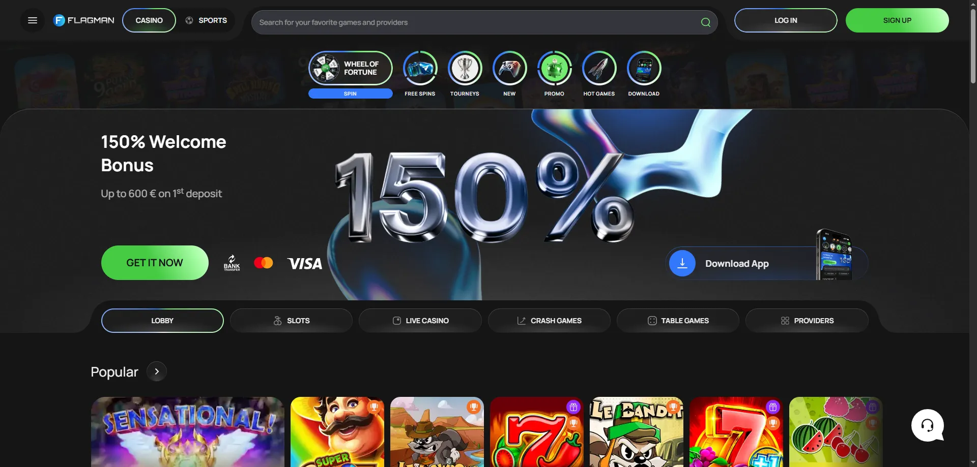 Flagman Casino New Zealand homepage overview 2026