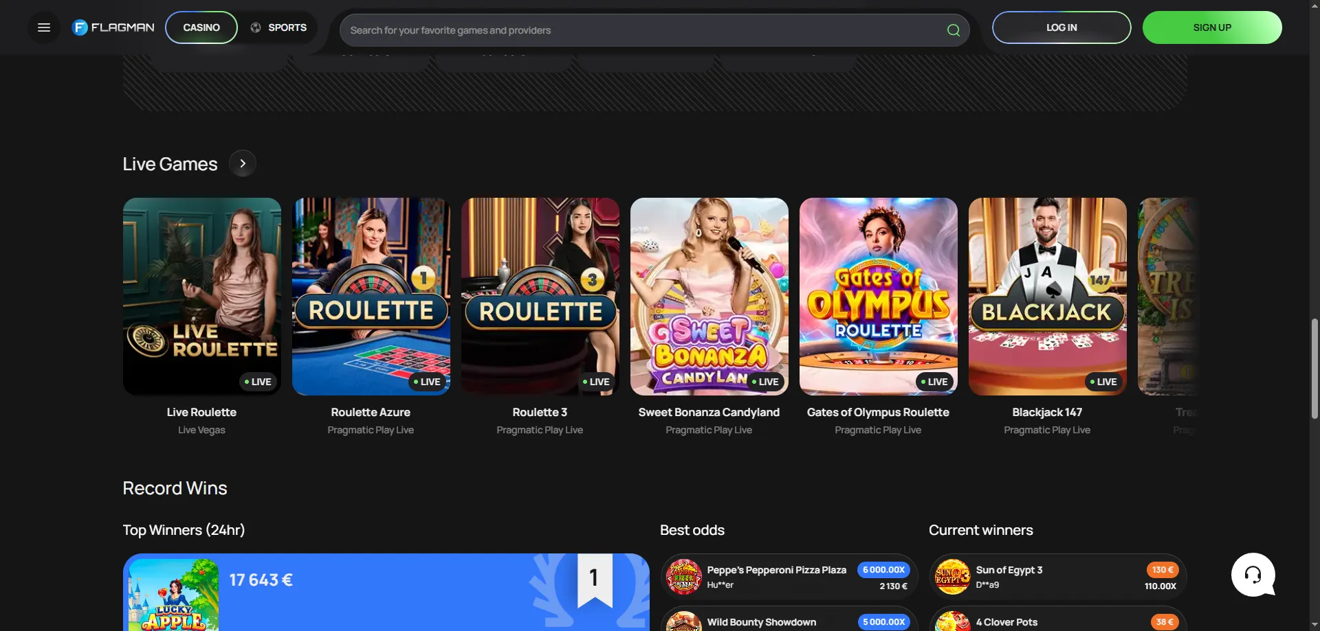 Flagman Casino live dealer tables &mdash; safe and licenced gaming NZ
