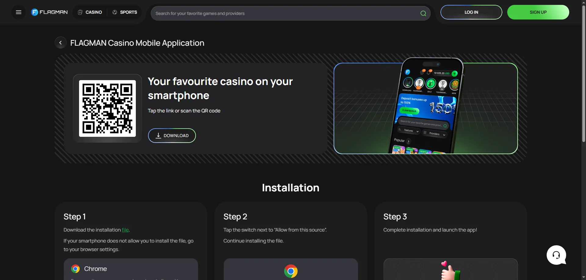 Flagman Casino mobile app for New Zealand iOS and Android players